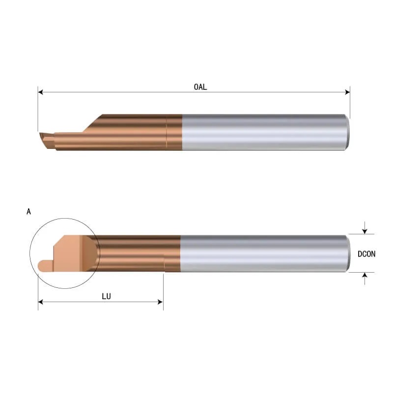 Cylindrical object technical drawing